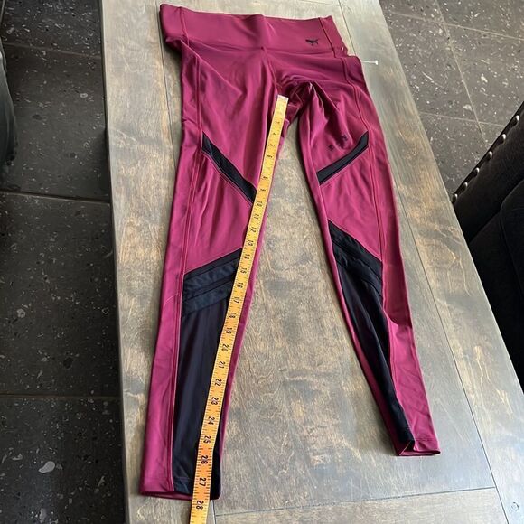 PINK ULTIMATE FLEECE LINED MESH LEGGINGS Sz-Small - Picture 6 of 8